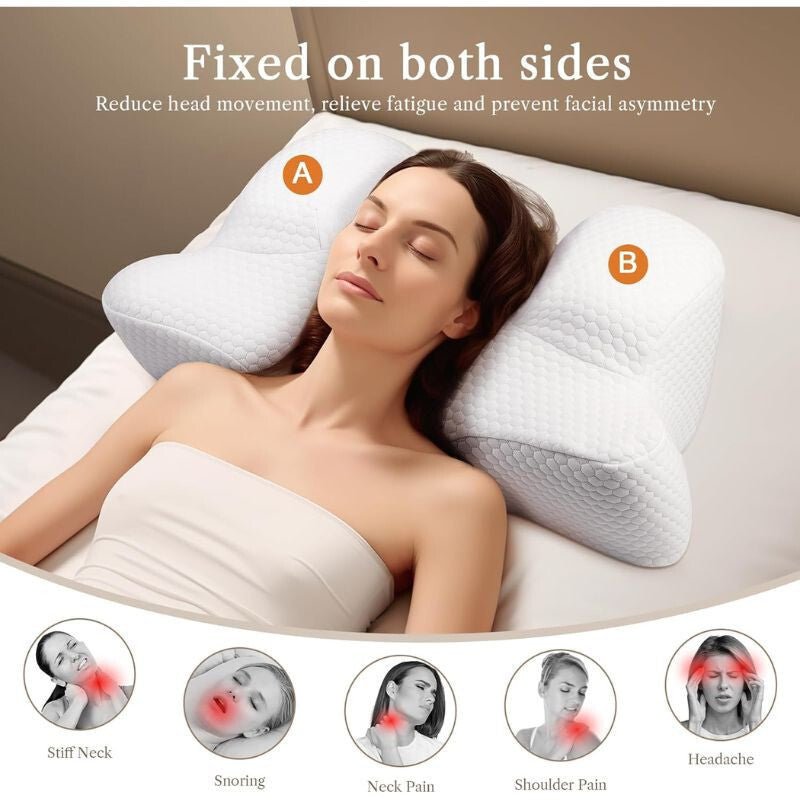 Benazcap Memory Foam Szépségpárna - Fehér, Arcbőrbarát - BShopy