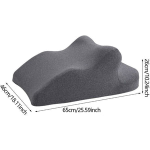 Blux multifunkčný oporný vankúš z pamäťovej peny – opierka chrbta, na relax a ležanie na bruchu (65×46×26 cm, tmavosivý) - BShopy