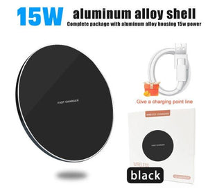 Bshopy LTD‑006 Vezeték nélküli 15 W Gyors Töltőpad – Qi Kompatibilis Telefonokhoz - BShopy