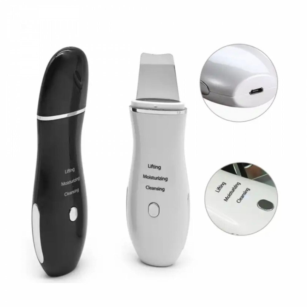 Bshy Ultrahangos Arctisztító Spatula – 3 az 1 - ben Elektromos Arcápoló Eszköz (Fekete) - BShopy8857860124689_4