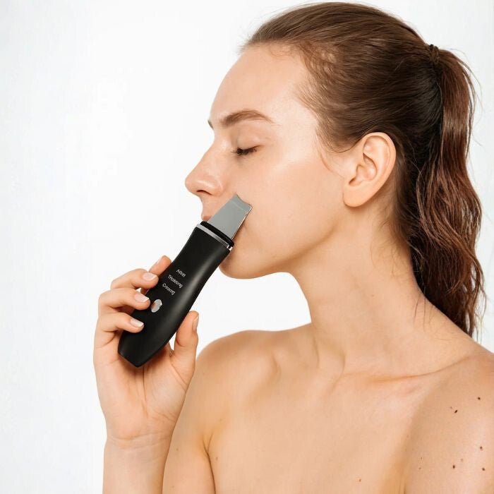 Bshy Ultrahangos Arctisztító Spatula – 3 az 1 - ben Elektromos Arcápoló Eszköz (Fekete) - BShopy8857860124689_1