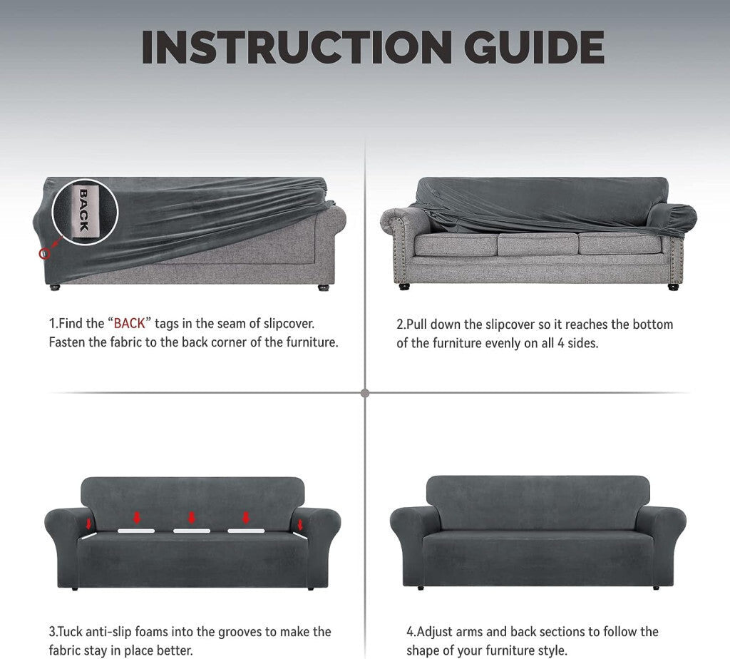 Couchsavers 2 Személyes Kanapéhuzat (sötét szürke) - BShopy