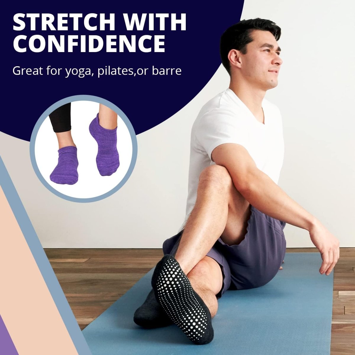 Csúszásmentes Jógazokni és Fitness Bokazokni Csomag (12 pár) – Tapadó PVC Talp - BShopy