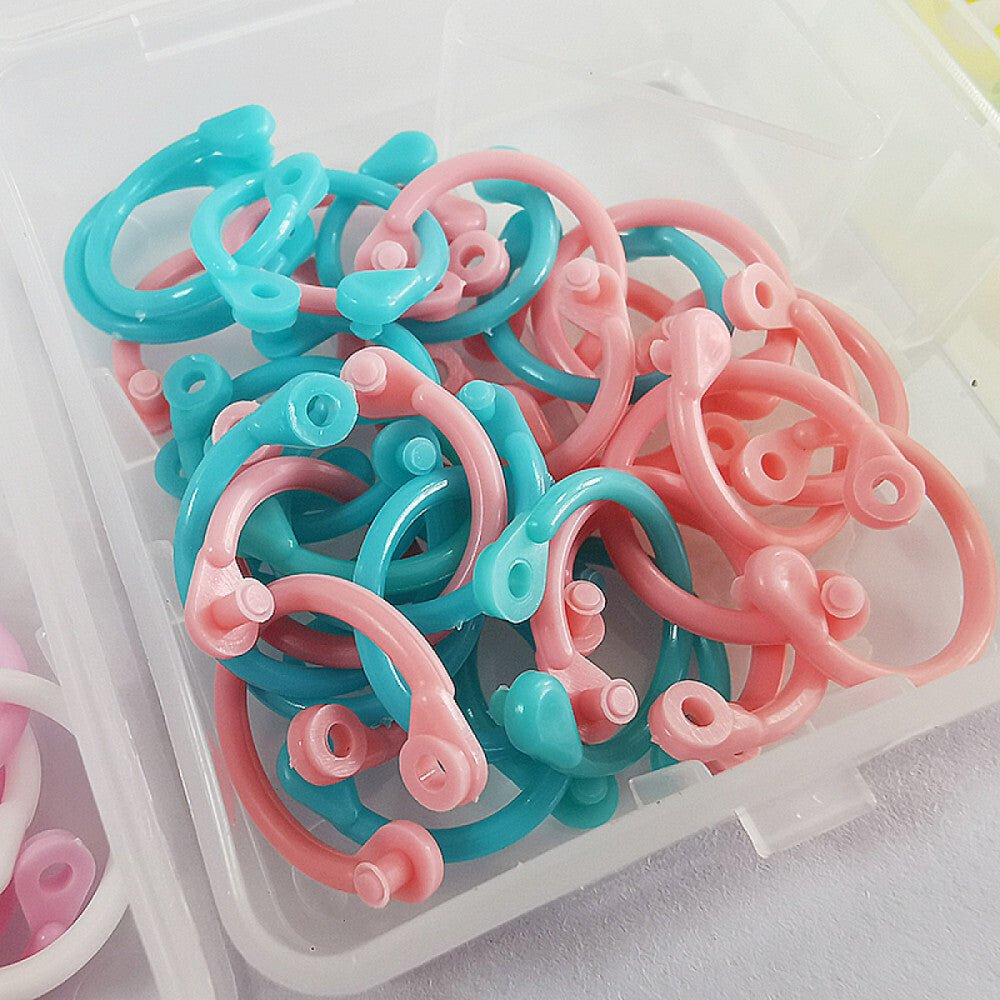 EASY RING Lefűző Gyűrű Készlet - 15 mm, 30 db, Kék - Zöld - BShopy