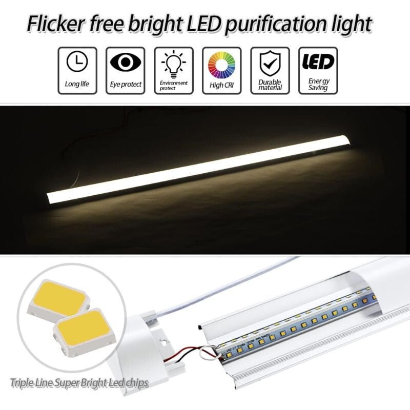 Fénycsöves LED Lámpa Szett - 4 db, 120 cm, 40W Energiatakarékos Világítás - BShopy