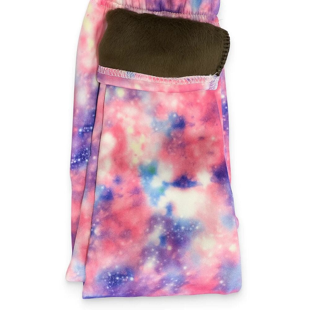 Galaxy Mintás Polárbéléses Téli Gyermek Leggings – 2 db Thermo Nadrág + 2 db Hajgumi (110) - BShopy