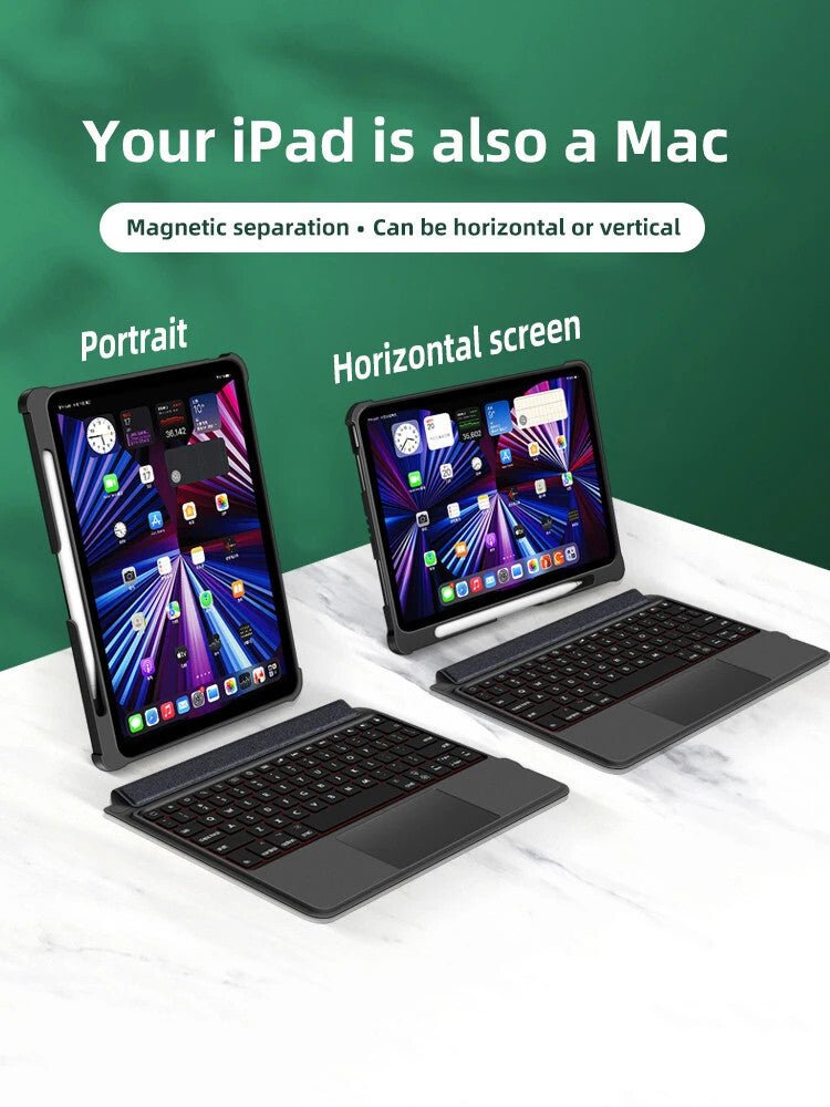 Gaoeein érintőbillentyűzettel és háttérvilágítással ellátott tablet védőtok - BShopy