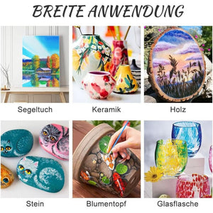 Gifort Akrilfesték Készlet - 12 db - os Színes Művészeti Festék Szett - BShopy
