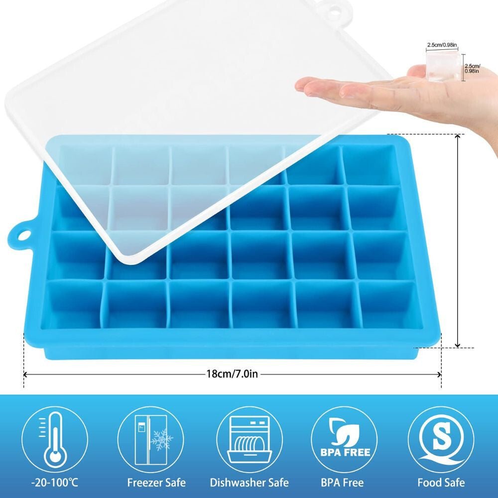 Gifort Szilikonos Jégkockatartó Szett - 3 db - os, Rugalmas Műanyag Formák - BShopy
