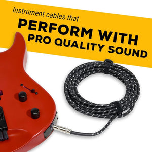 GLS Audio Szövetes Gitárkábel – 6.3mm Jack - Jack Hangszerkábel - BShopy
