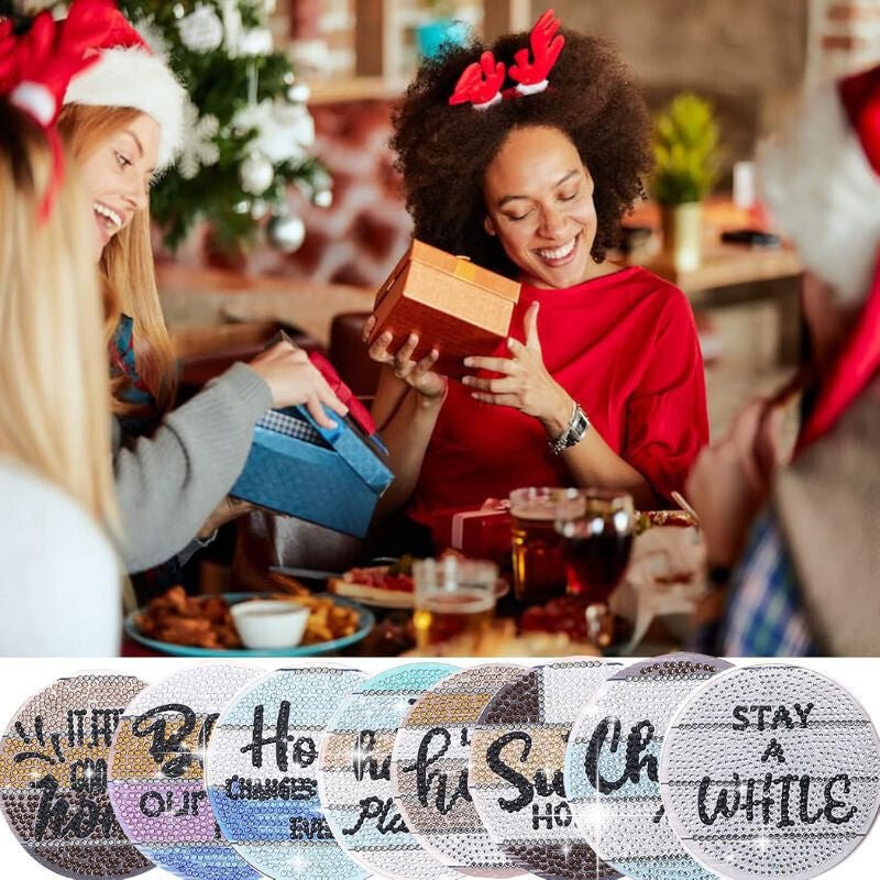 Gyémántfestéses Poháralátét - Kreatív DIY Szett - BShopyX001QTEWVZ_2