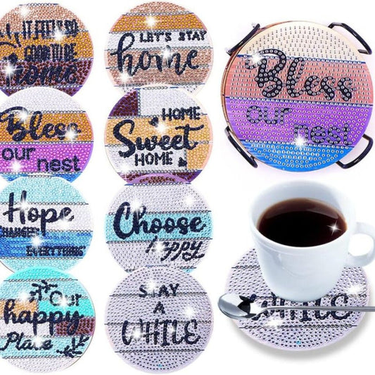 Gyémántfestéses Poháralátét - Kreatív DIY Szett - BShopyX001QTEWVZ_0