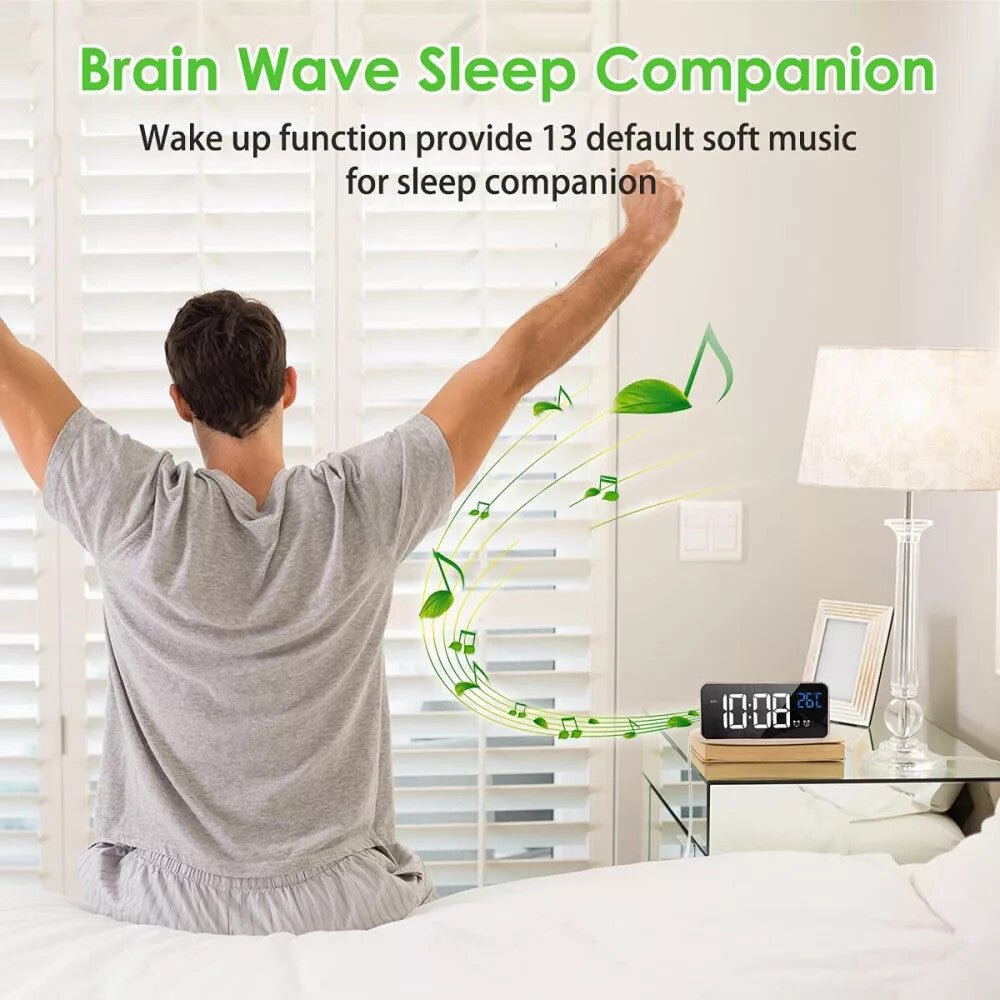 Hermic Digitális Ébresztőóra - Rózsaszín, LED Kijelzővel és Hőmérő Funkcióval - BShopy