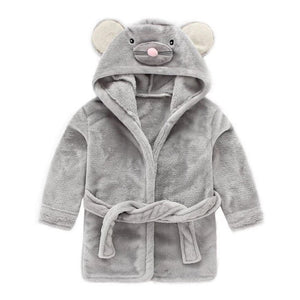 IEUUMLER Gyerek Köntös - Kisegér Mintás, Kapucnis (120 - as Méret) - BShopy