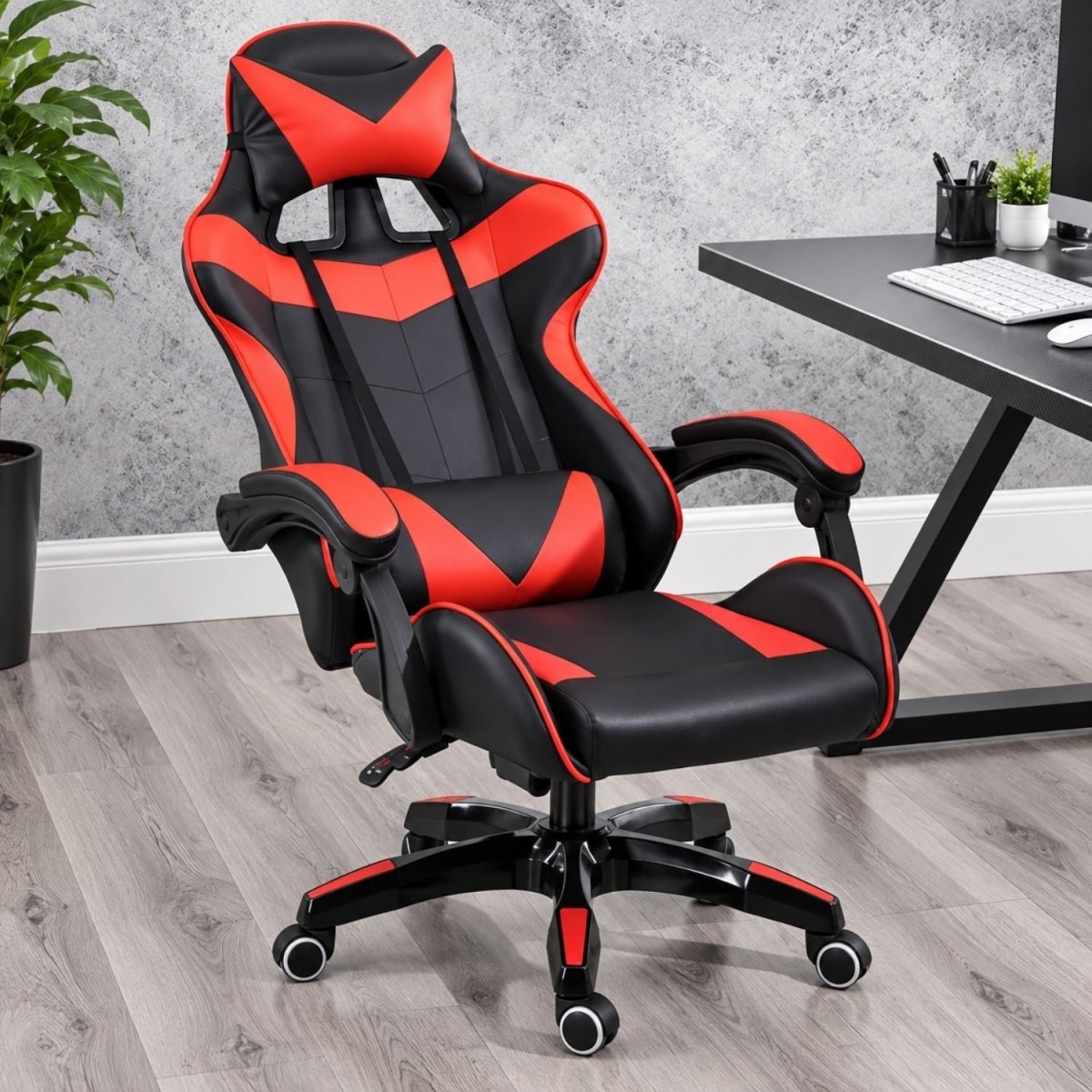Insma Fekete-Piros Ergonomikus Gamer Szék-BShopy