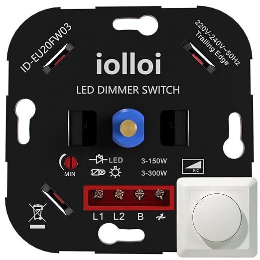 Iolloi Forgatós, Beépíthető Dimmer Kapcsoló Dimmerelhető LED - ekhez 150W - BShopy