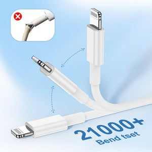 iPhone Töltő Szett (5 db) - Lightning Kábel és Adapter, Fehér - BShopy