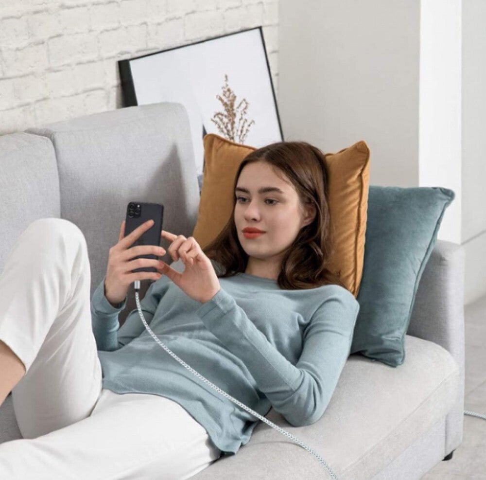 iPhone Töltő Fonott Nylon 3db: 1m+2m/2db (Fehér - Szürke) - BShopy