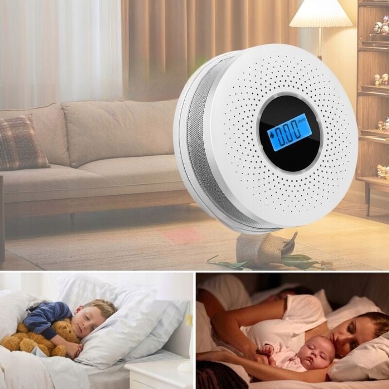 JKD 512COM Szén - Monoxid és Füstérzékelő LCD Kijelzővel, 85 dB Hangriasztással - 2 db - BShopy06977547960583_7