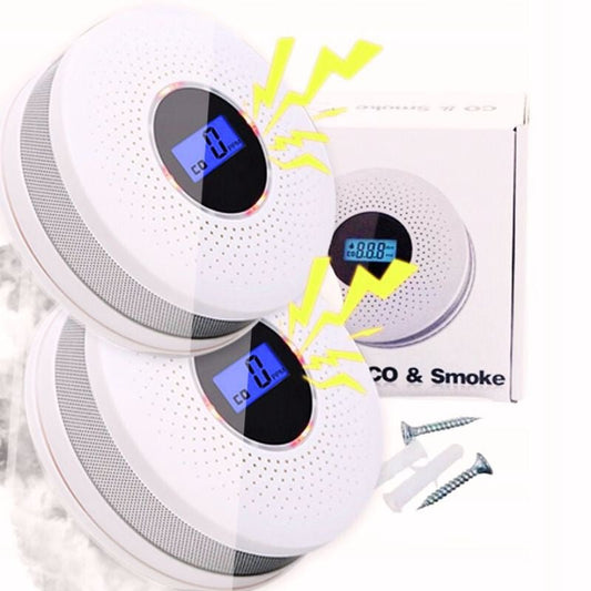 JKD 512COM Szén - Monoxid és Füstérzékelő LCD Kijelzővel, 85 dB Hangriasztással - 2 db - BShopy