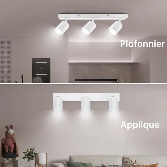 Kambo 3 Égős Forgatható LED Mennyezeti Spotlámpa (Fehér) - BShopy