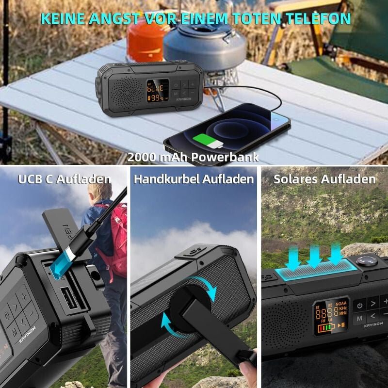 Kayinow Multifunkciós Rádió - Fekete - BShopy