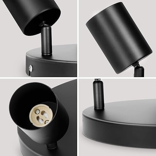 Ketom Forgatható, Állítható 4 Irányú GU10 LED Mennyezeti Sportlámpa (Fekete) - BShopy