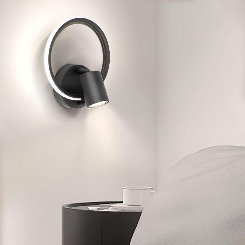 Ketom LED Fali Forgatható Lámpa 4000K 17W - Fekete - BShopy