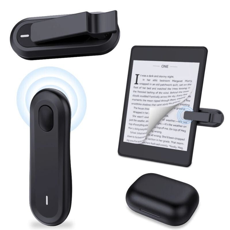 Kompakt RF Oldalforgató Bluetooth Távirányítóval és Töltőtokkal - Olvasáshoz és Fotózáshoz, Többplatformos Használatra - BShopy