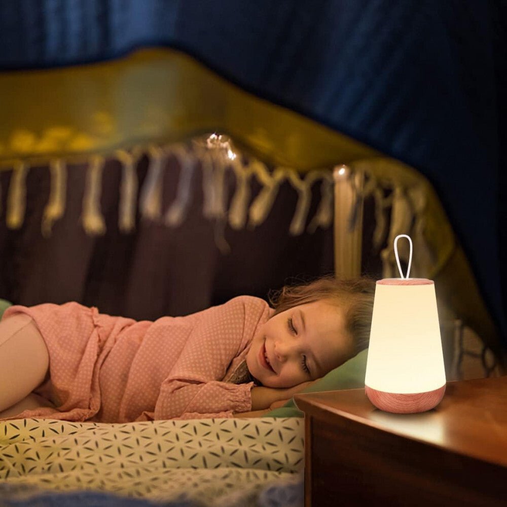 LED Éjszakai Lámpa - Faerezett Mintás, Meleg Fényű, Hálószobai Asztali Lámpa - BShopy