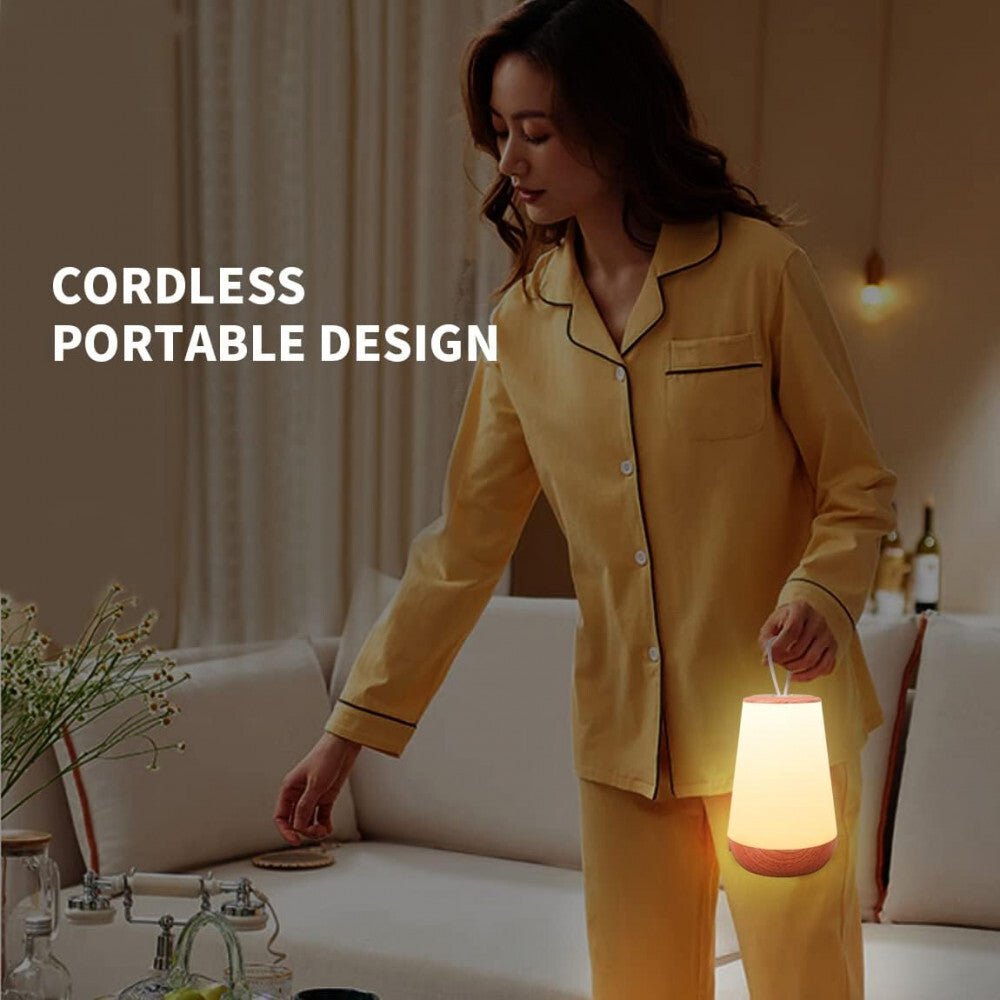 LED Éjszakai Lámpa - Faerezett Mintás, Meleg Fényű, Hálószobai Asztali Lámpa - BShopy