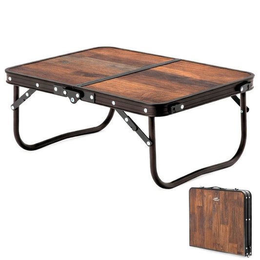 Naturehike Összecsukható Kempingasztal – MDF Asztallappal és Hordtáskával, 53 × 40 cm, Sötét Fa Hatású - BShopy850055797581_0