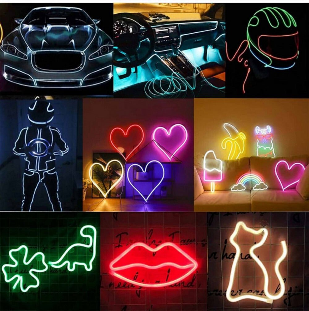 OneLED Autós LED szál, vágható LED fény, Szivargyújtós Töltésű 2m (Jégkék) - BShopy