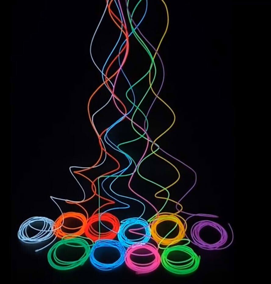 OneLED Autós LED Szál, Vágható LED Fény, USB Töltésű 2m (Jégkék) - BShopy