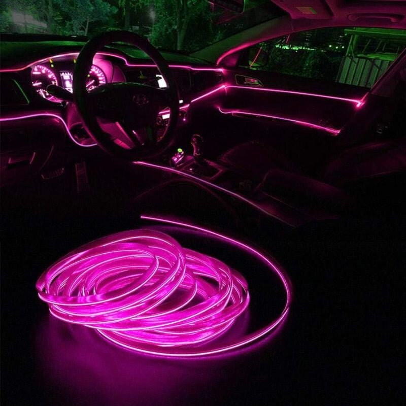 OneLED Autós LED szál, vágható LED fény, USB Töltővel 3m (Rózsaszín) - BShopyCARLED017_2