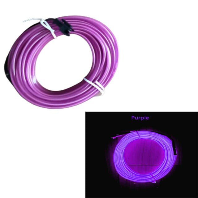OneLED Autós LED szál, vágható LED fény, USB töltővel 5m (Lila) - BShopy