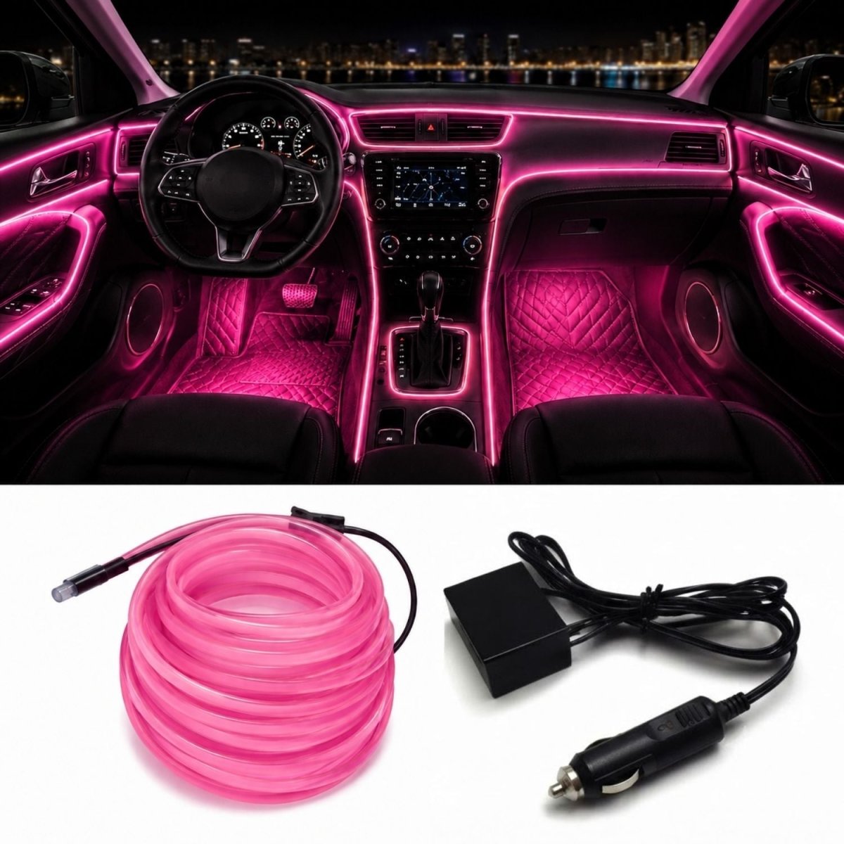 OneLED Autós LED szál, vágható LED fény,Szivargyújtós Töltésű 3 m-BShopy