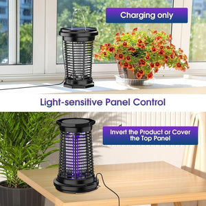 PALONE LT808S Napelemes Elektromos Szúnyogirtó Lámpa és UV Rovarcsapda - 4500V, IPX4, 100 m²-BShopy