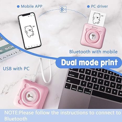 PeriPage Mini Hordozható A6 Fotónyomtató (Türkizkék) - BShopyX001GJK41H_5