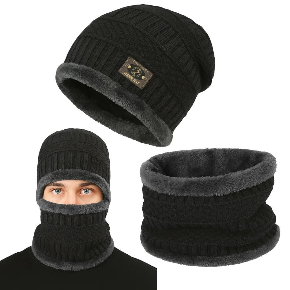 Polár Sapka és Sál Szett - Fekete, Meleg és Puha Téli Kiegészítő Férfiaknak és Nőknek - BShopy