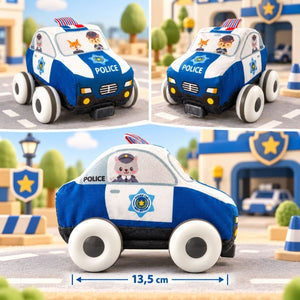 Mäkká hračka auto na diaľkové ovládanie pre bábätká s hracou podložkou (policajné auto) - BShopy