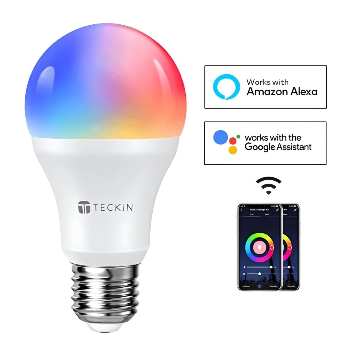 Teckin SB50 RGB Wi-Fi inteligentná LED žiarovka – 7,5 W, 800 lm, Smart Life-BShopy