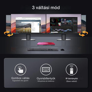 TESmart HDMI KVM Switch – 4x2 (2 PC / 2Monitor), DP, 4K@60Hz, USB 2.0 - BShopy