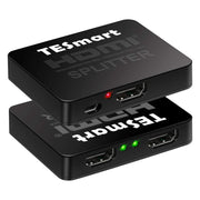 TESmart HDMI rozdeľovač 1x2 – 4K@60Hz HDMI 2.0 rozbočovač, zrkadlené zobrazenie – čierny
