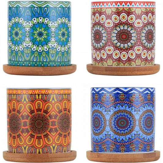 TsunNee Kerámia Virágcserép 4 db - BShopy4 darabos kaspó szettdekor virágcserépkerámia kaspóX001A61RNP_0