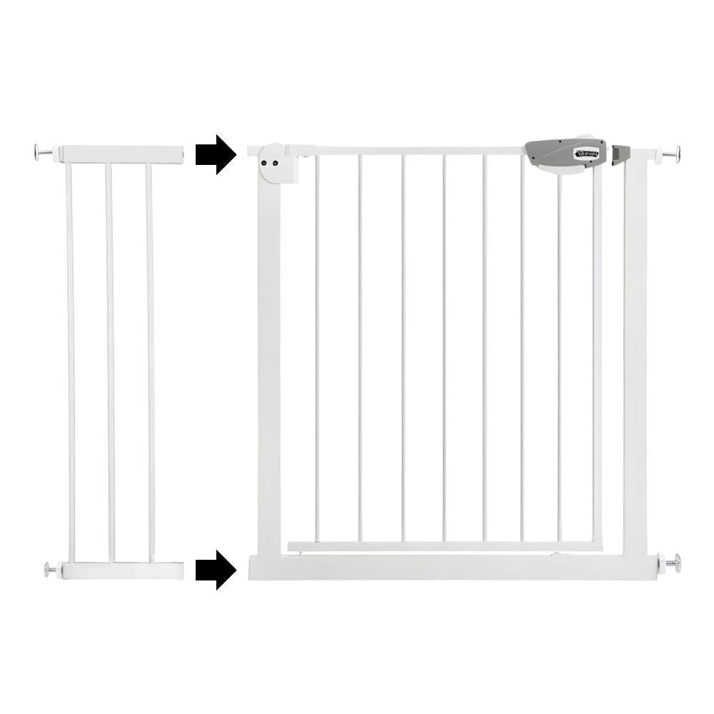 Univerzális Gyerekbiztonsági Kapu Toldalék – 20 cm, Fém Kivitel, Nyomásos Rögzítéshez - BShopy