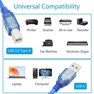 USB - B Nyomtatókábel 3m - USB 2.0, Nyomtató és Szkenner Csatlakozókábel - BShopy
