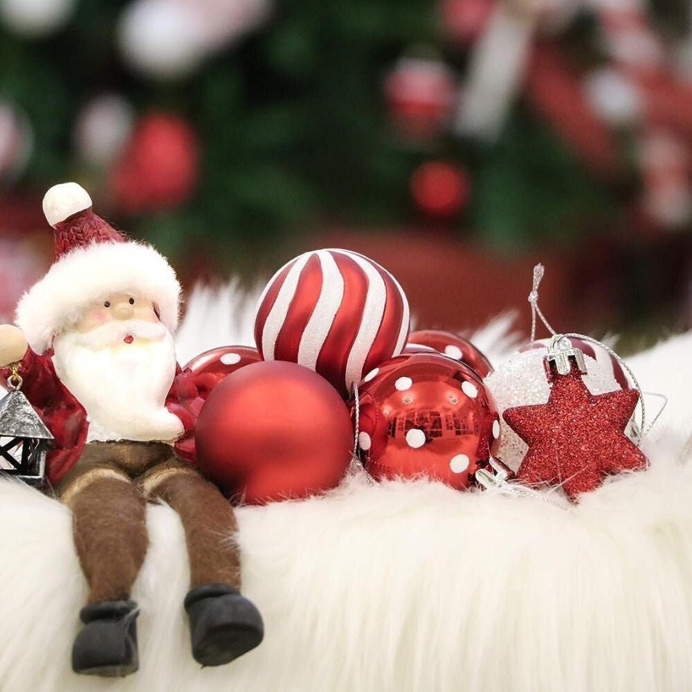 Victor's Workshop 35 db Karácsonyfadísz - Piros - Fehér Válogatás - BShopy35 darabos dísz5 cm dísz átmérőkarácsonyfadísz szettX001GAKT4D_2