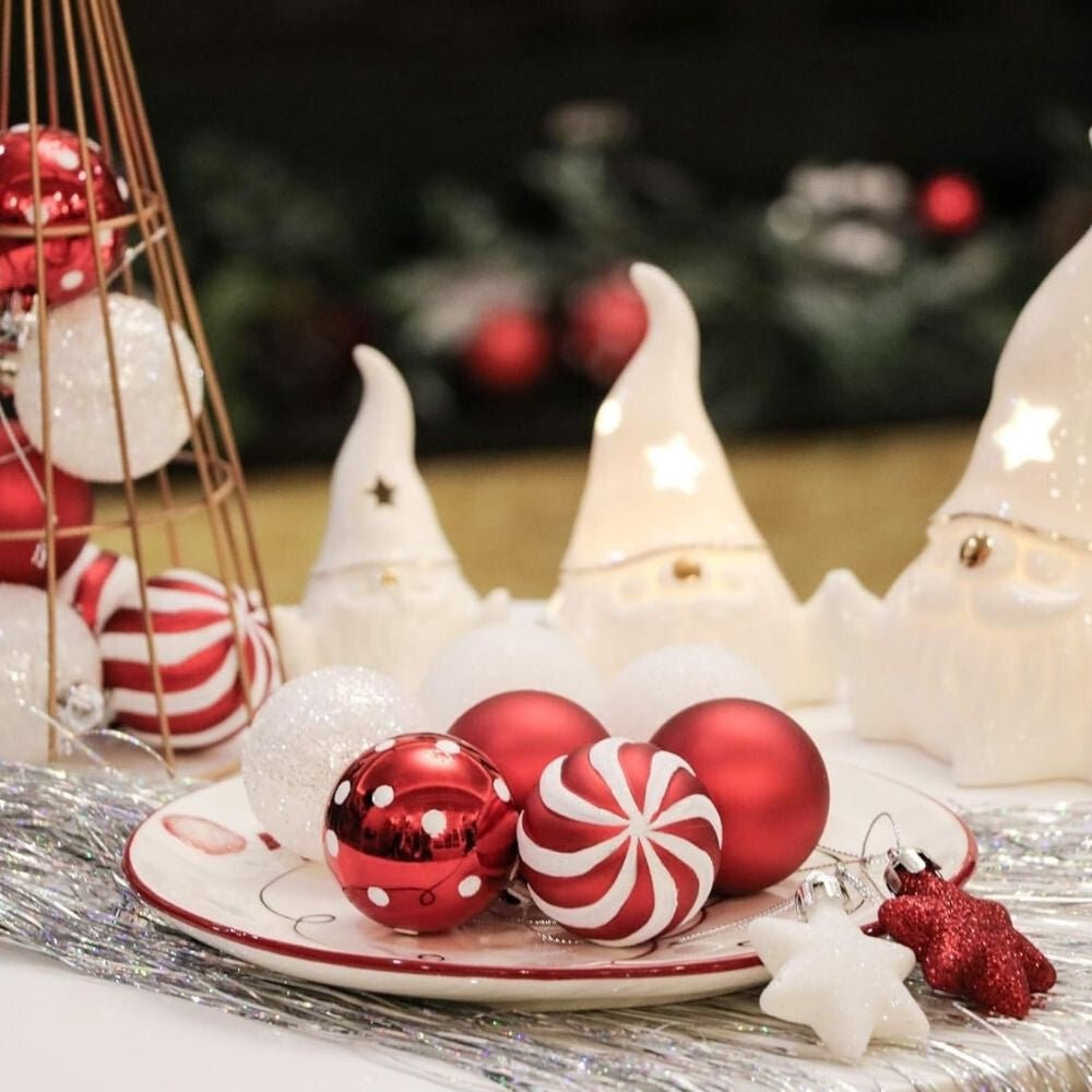 Victor's Workshop 35 db Karácsonyfadísz - Piros - Fehér Válogatás - BShopy35 darabos dísz5 cm dísz átmérőkarácsonyfadísz szettX001GAKT4D_6
