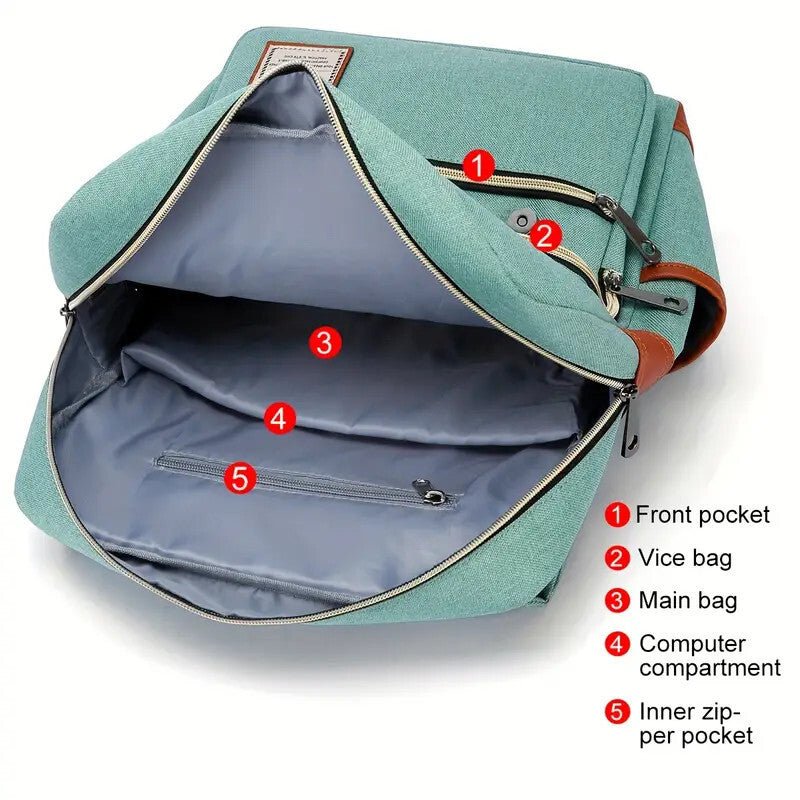 YizHixIn Fekete Utazótáska - Vízálló, Oxford Nylon 15″ Laptoprekesszel-BShopy